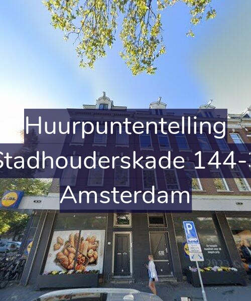 Foto gevel Huurpuntentelling voor Stadhouderskade 144-3, Amsterdam