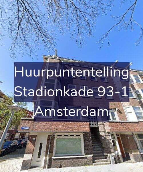 Foto gevel Huurpuntentelling voor Stadionkade 93-1, Amsterdam