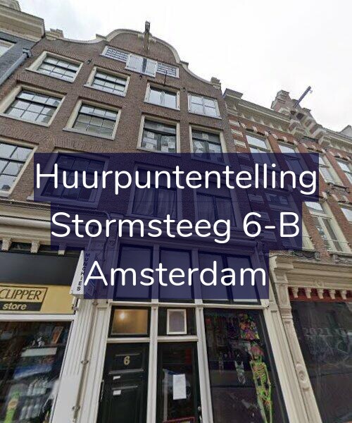 Foto gevel Huurpuntentelling voor Stormsteeg 6-B, Amsterdam