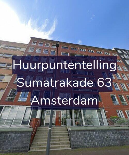 Foto gevel Huurpuntentelling voor Sumatrakade 63, Amsterdam