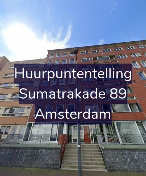 Foto gevel Huurpuntentelling voor Sumatrakade 89, Amsterdam