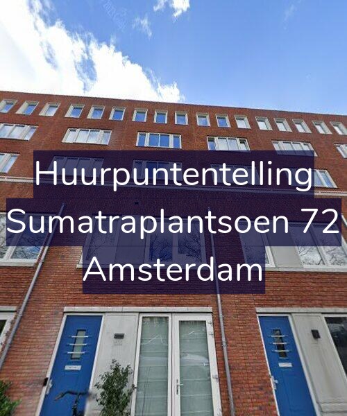 Foto gevel Huurpuntentelling voor Sumatraplantsoen 72, Amsterdam