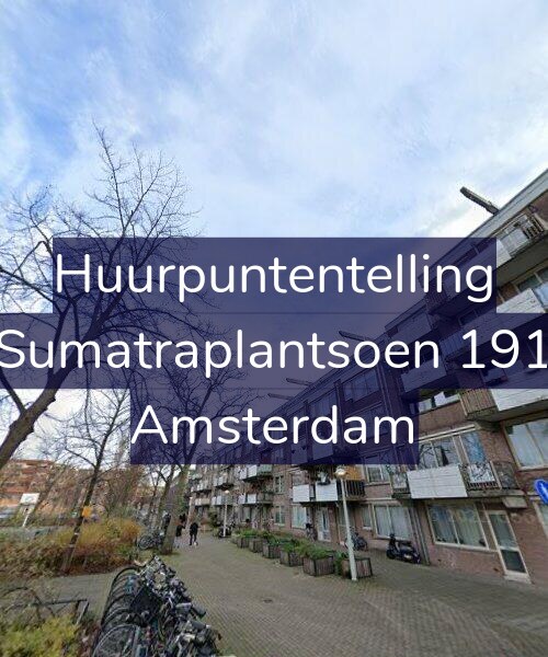 Foto gevel Huurpuntentelling voor Sumatraplantsoen 191, Amsterdam