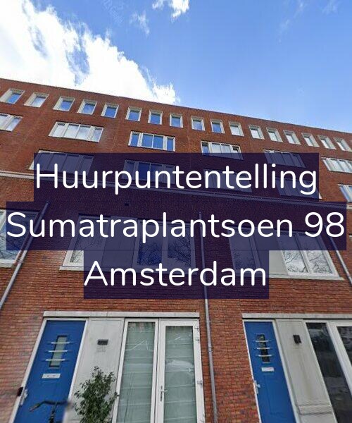 Foto gevel Huurpuntentelling voor Sumatraplantsoen 98, Amsterdam