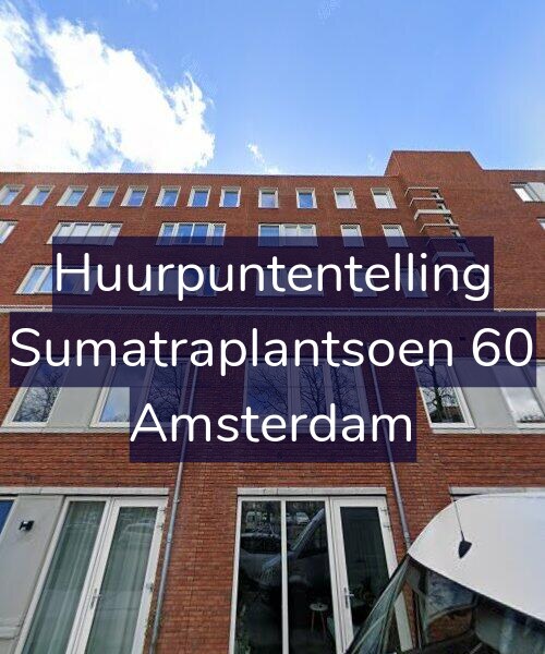 Foto gevel Huurpuntentelling voor Sumatraplantsoen 60, Amsterdam