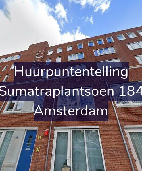 Foto gevel Huurpuntentelling voor Sumatraplantsoen 184, Amsterdam