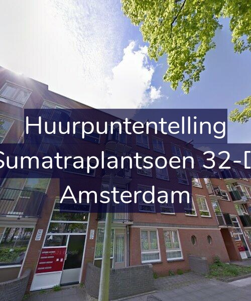 Foto gevel Huurpuntentelling voor Sumatraplantsoen 32-D, Amsterdam