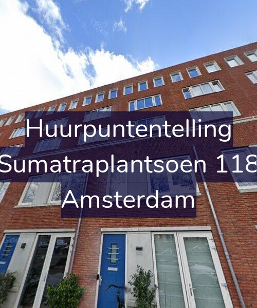 Foto gevel Huurpuntentelling voor Sumatraplantsoen 118, Amsterdam