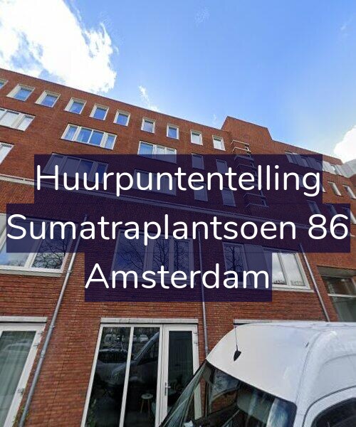 Foto gevel Huurpuntentelling voor Sumatraplantsoen 86, Amsterdam