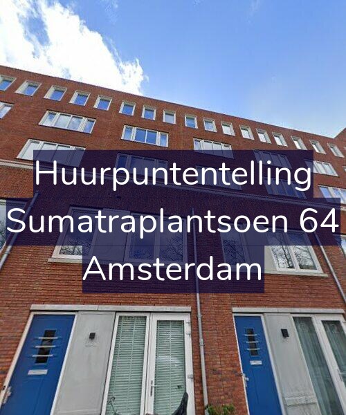 Foto gevel Huurpuntentelling voor Sumatraplantsoen 64, Amsterdam