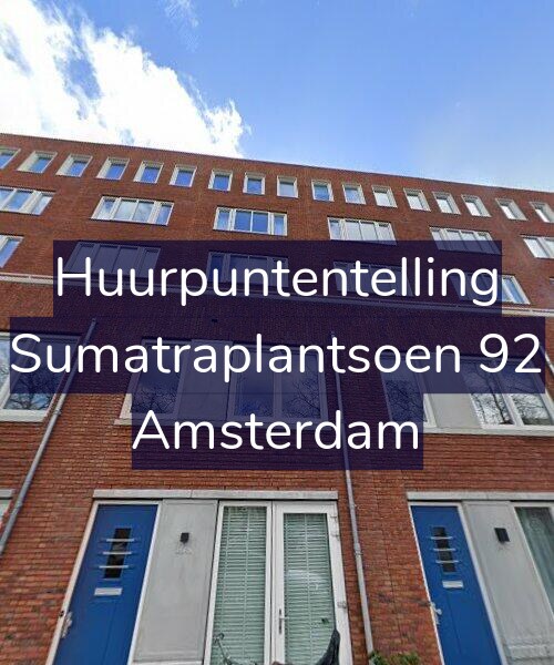 Foto gevel Huurpuntentelling voor Sumatraplantsoen 92, Amsterdam