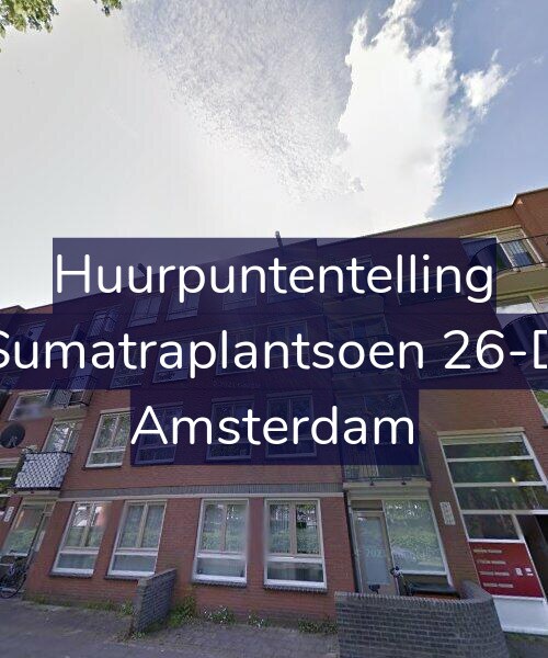 Foto gevel Huurpuntentelling voor Sumatraplantsoen 26-D, Amsterdam