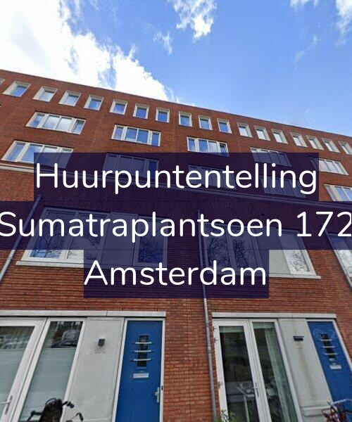 Foto gevel Huurpuntentelling voor Sumatraplantsoen 172, Amsterdam