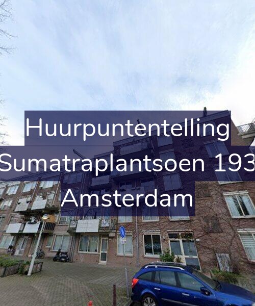 Foto gevel Huurpuntentelling voor Sumatraplantsoen 193, Amsterdam