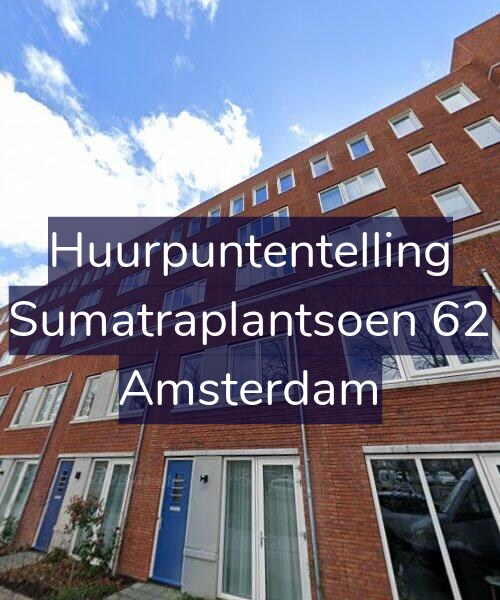 Foto gevel Huurpuntentelling voor Sumatraplantsoen 62, Amsterdam