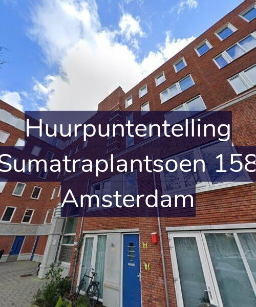 Foto gevel Huurpuntentelling voor Sumatraplantsoen 158, Amsterdam