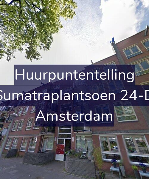 Foto gevel Huurpuntentelling voor Sumatraplantsoen 24-D, Amsterdam