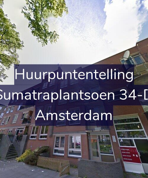 Foto gevel Huurpuntentelling voor Sumatraplantsoen 34-D, Amsterdam