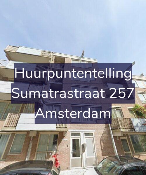Foto gevel Huurpuntentelling voor Sumatrastraat 257, Amsterdam