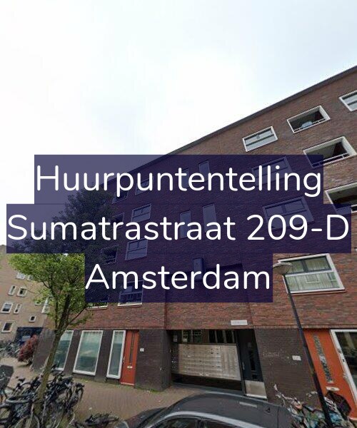 Foto gevel Huurpuntentelling voor Sumatrastraat 209-D, Amsterdam