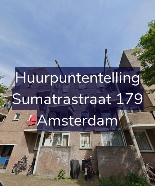 Foto gevel Huurpuntentelling voor Sumatrastraat 179, Amsterdam