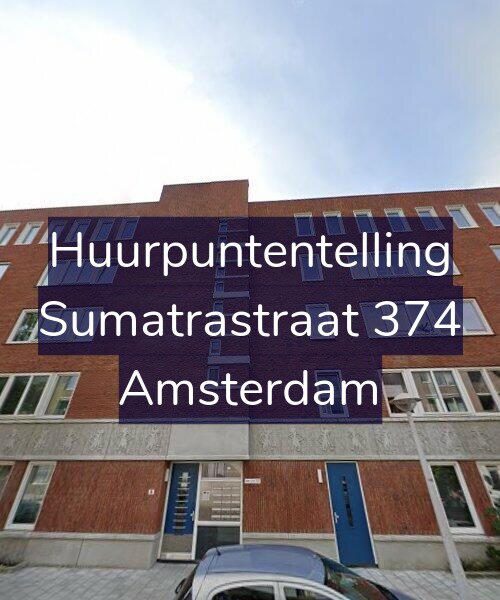 Foto gevel Huurpuntentelling voor Sumatrastraat 374, Amsterdam