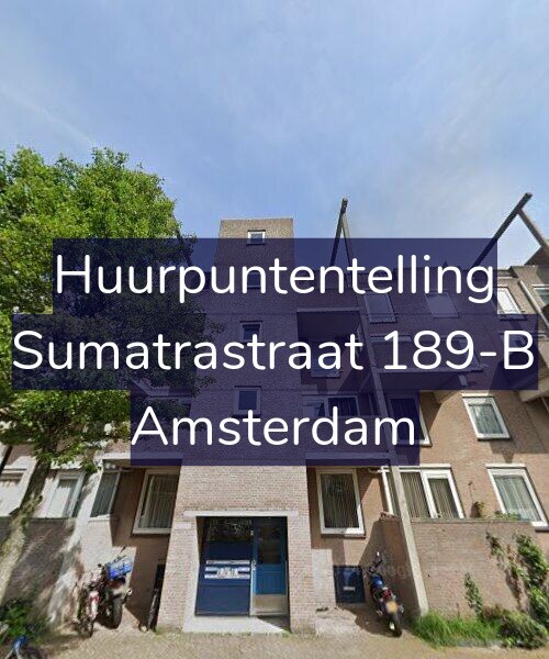 Foto gevel Huurpuntentelling voor Sumatrastraat 189-B, Amsterdam