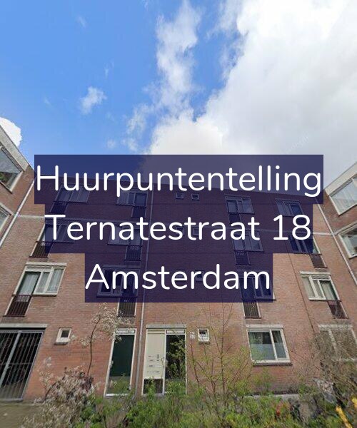 Foto gevel Huurpuntentelling voor Ternatestraat 18, Amsterdam
