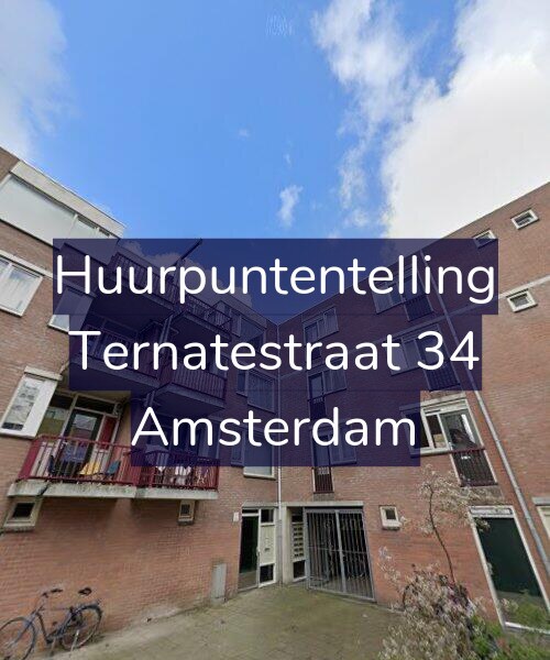 Foto gevel Huurpuntentelling voor Ternatestraat 34, Amsterdam