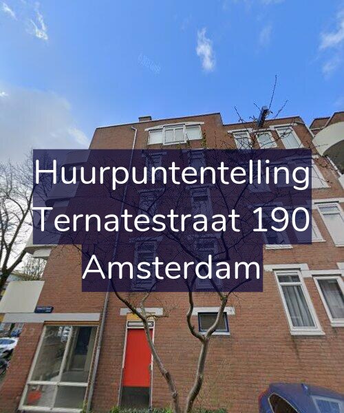 Foto gevel Huurpuntentelling voor Ternatestraat 190, Amsterdam