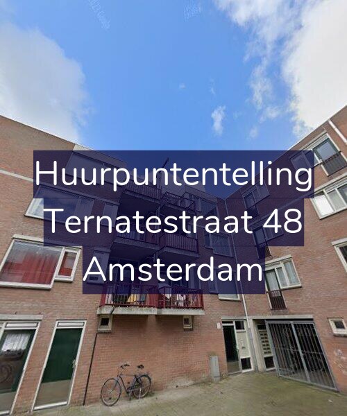 Foto gevel Huurpuntentelling voor Ternatestraat 48, Amsterdam