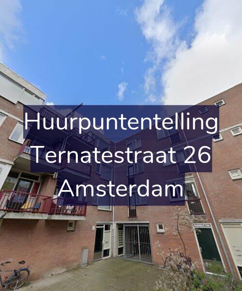 Foto gevel Huurpuntentelling voor Ternatestraat 26, Amsterdam