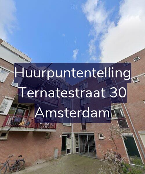 Foto gevel Huurpuntentelling voor Ternatestraat 30, Amsterdam