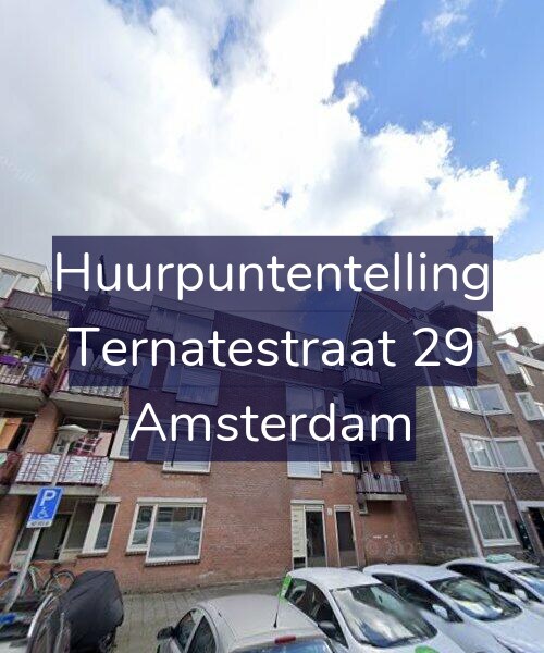 Foto gevel Huurpuntentelling voor Ternatestraat 29, Amsterdam