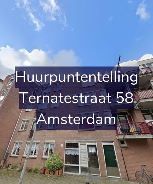 Foto gevel Huurpuntentelling voor Ternatestraat 58, Amsterdam