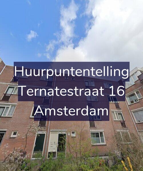Foto gevel Huurpuntentelling voor Ternatestraat 16, Amsterdam
