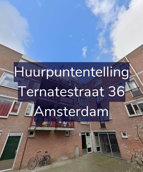 Foto gevel Huurpuntentelling voor Ternatestraat 36, Amsterdam