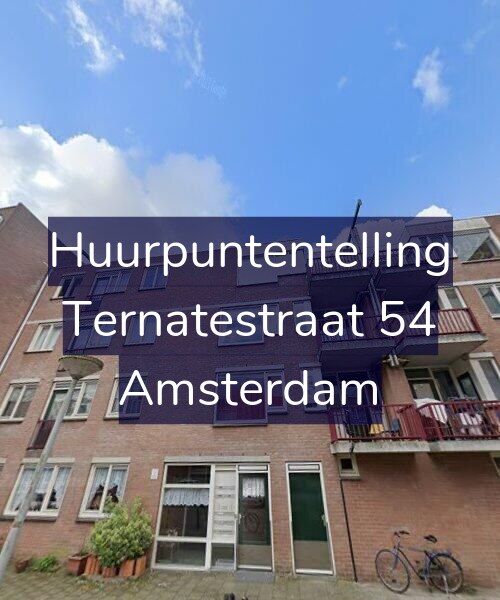 Foto gevel Huurpuntentelling voor Ternatestraat 54, Amsterdam