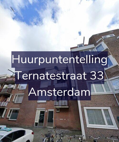 Foto gevel Huurpuntentelling voor Ternatestraat 33, Amsterdam