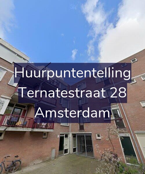 Foto gevel Huurpuntentelling voor Ternatestraat 28, Amsterdam