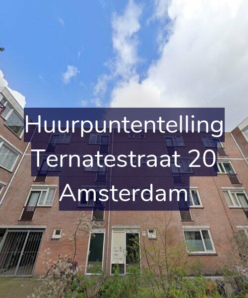 Foto gevel Huurpuntentelling voor Ternatestraat 20, Amsterdam