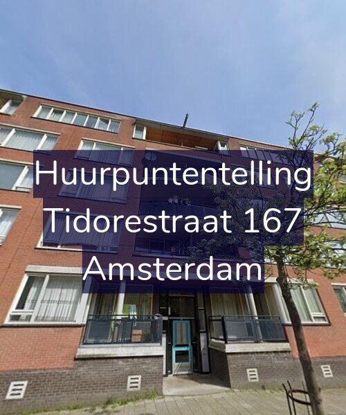 Foto gevel Huurpuntentelling voor Tidorestraat 167, Amsterdam