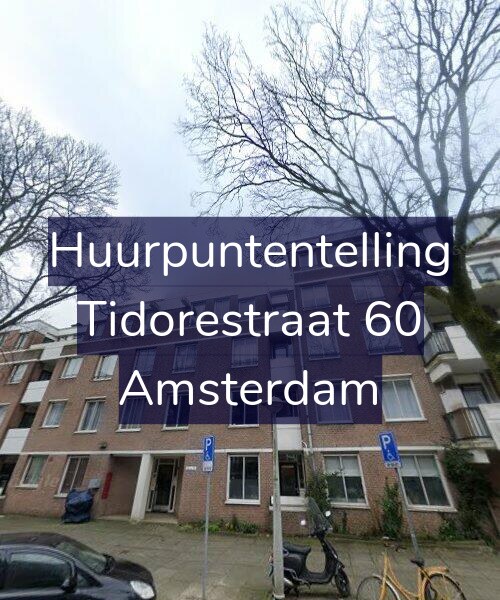 Foto gevel Huurpuntentelling voor Tidorestraat 60, Amsterdam