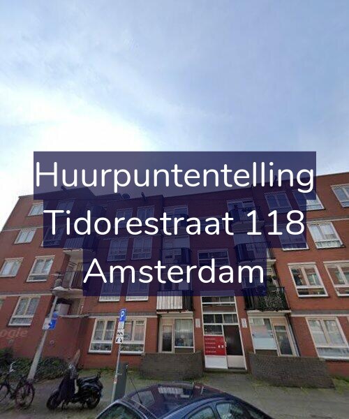 Foto gevel Huurpuntentelling voor Tidorestraat 118, Amsterdam
