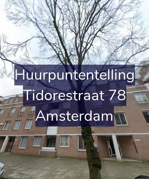 Foto gevel Huurpuntentelling voor Tidorestraat 78, Amsterdam