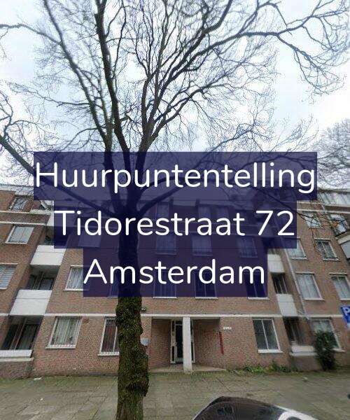 Foto gevel Huurpuntentelling voor Tidorestraat 72, Amsterdam