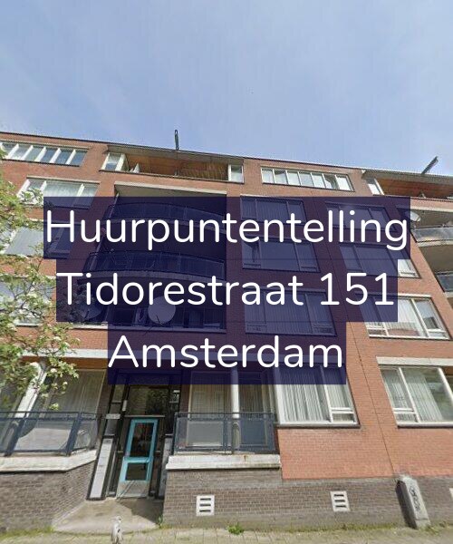Foto gevel Huurpuntentelling voor Tidorestraat 151, Amsterdam