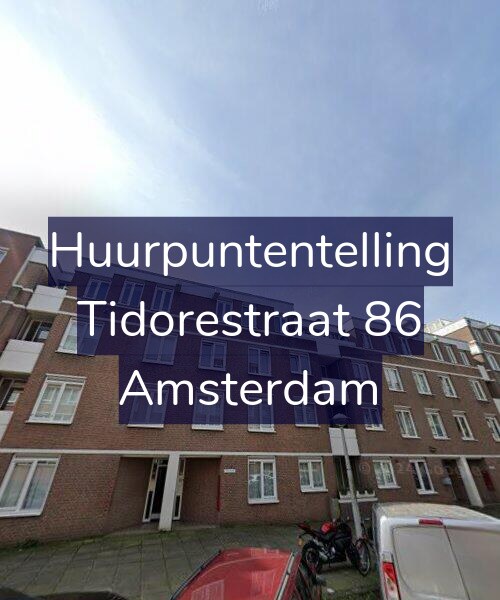 Foto gevel Huurpuntentelling voor Tidorestraat 86, Amsterdam