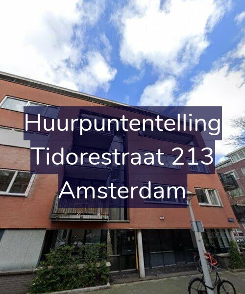 Foto gevel Huurpuntentelling voor Tidorestraat 213, Amsterdam