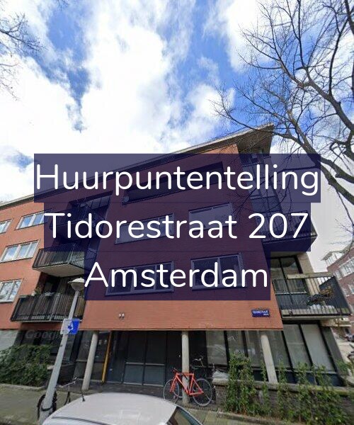 Foto gevel Huurpuntentelling voor Tidorestraat 207, Amsterdam